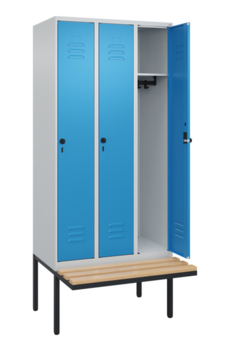 C+P Spind Classic Plus mit Sitzbank, Abteilbreite 300 mm