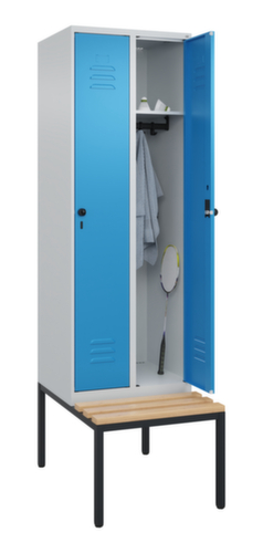 C+P Spind Classic Plus mit Sitzbank, Abteilbreite 300 mm