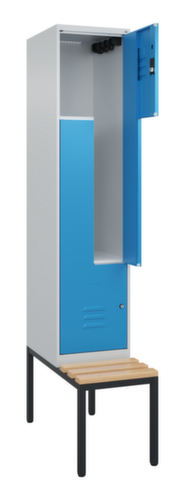 C+P Z-Spind Classic Plus mit untergebauter Sitzbank, Abteilbreite 400 mm