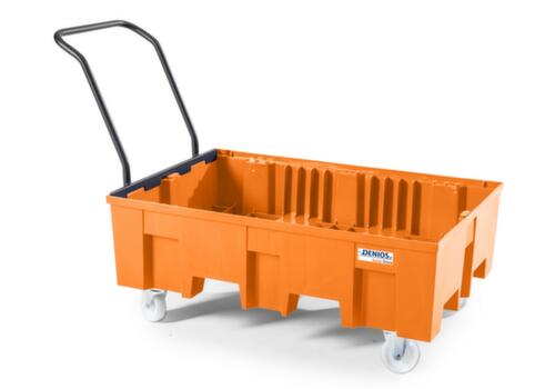 Denios Fahrbare PE-Auffangwanne base-line, für 2 x 200-Liter-Fass