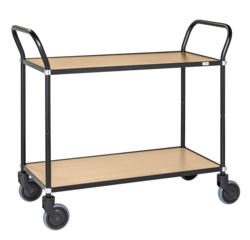 Kongamek Tischwagen mit 2 Schiebebügeln 950x430 mm, Traglast 250 kg, 2 Etagen