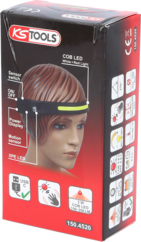 KS Tools 270° Outdoor-Kopflampe mit Bewegungssensor