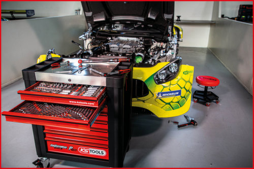 KS Tools Performanceplus Werkstattwagen-Satz P10 mit 399 Werkzeugen für 7 Schubladen