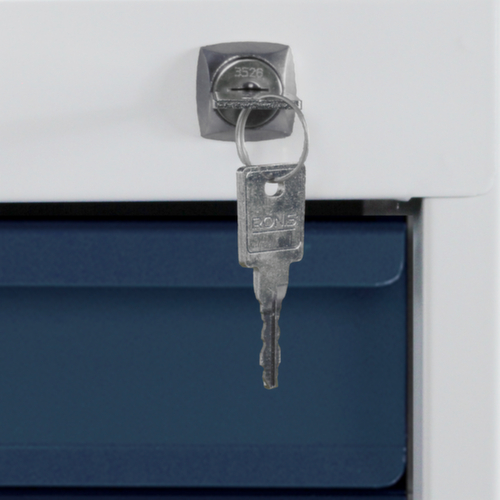 Fahrbare Werkbank, 3 Schubladen, 1 Ablageboden, RAL7035 Lichtgrau/RAL7016 Anthrazitgrau