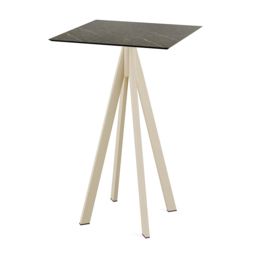 VEBA Stehtisch Essentials Infinity, Breite x Tiefe 700 x 700 mm, Platte Midnight Marble