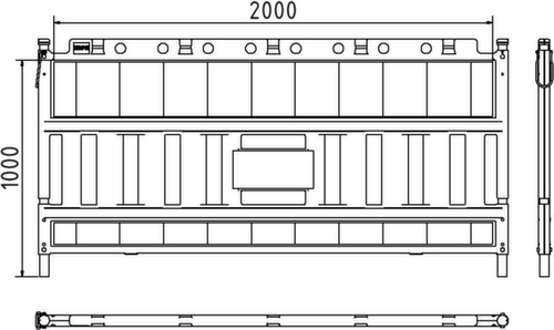 Schake Schrankenzaun NOX, Höhe x Länge 1000 x 2000 mm