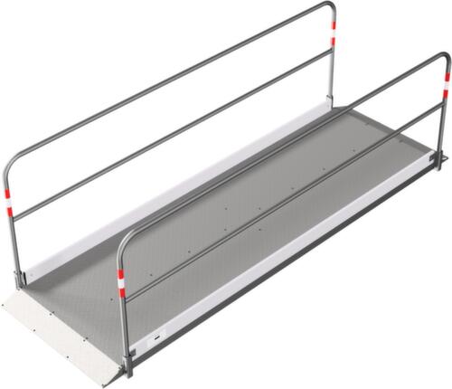 Schake Grabenbrücke mit Trittfläche aus Aluminium, Länge x Breite 3200 x 1000 mm