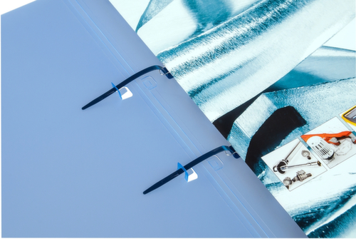 EICHNER Schnellhefter 9038 mit Streifenmechanik, blau transparent
