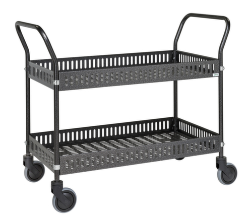 Kongamek Tischwagen mit Randleisten 935x535 mm, Traglast 250 kg, 2 Etagen