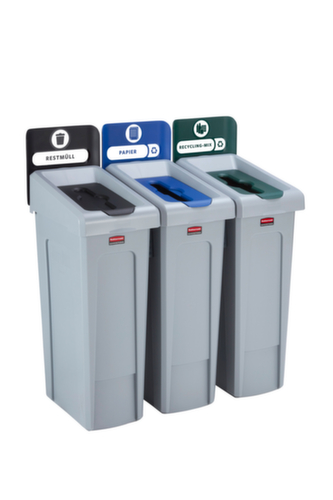Rubbermaid Deckel Slim Jim® für Recycling-Station, grau