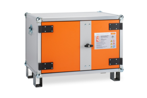 Explosionsgeschützter Lithium-Ionen-Ladeschrank PREMIUM 8/5 unterfahrbar, Höhe x Breite x Tiefe 520 x 800 x 660 mm