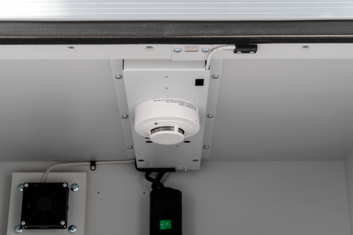 Explosionsgeschützter Lithium-Ionen-Ladeschrank PREMIUM 8/5 unterfahrbar, Höhe x Breite x Tiefe 520 x 800 x 660 mm