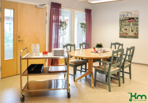 Kongamek Edelstahl-Etagenwagen, Traglast 100 kg, 3 Etagen