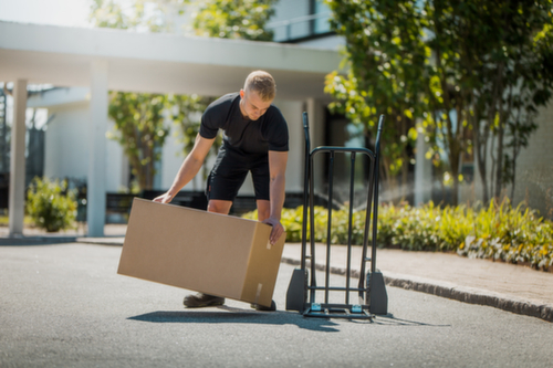 Kongamek Sackkarre mit Klappschaufel, Traglast 250 kg, Luft-Bereifung
