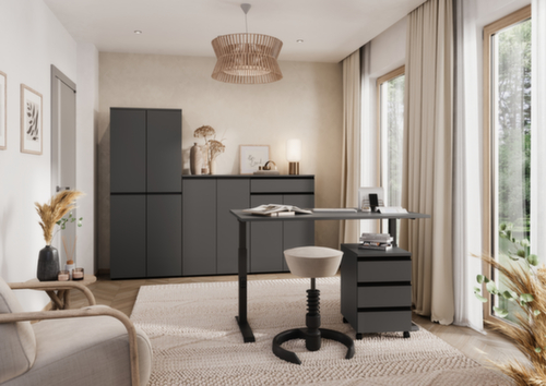 Höhenverstellbarer Schreibtisch GW-BEDANO 9917 mit C-Fußgestell