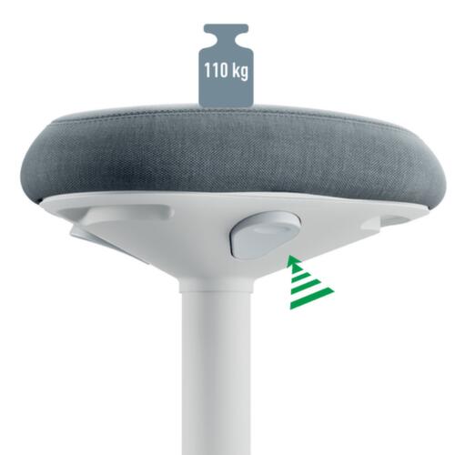 Leitz Sitz-Steh-Hocker Ergo Active, Sitz grau, rutschfester Fußunterseite