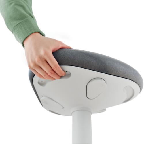 Leitz Sitz-Steh-Hocker Ergo Active, Sitz grau, rutschfester Fußunterseite