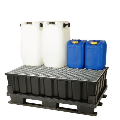 PE-Auffangwanne für 2x200-Liter-Fässer