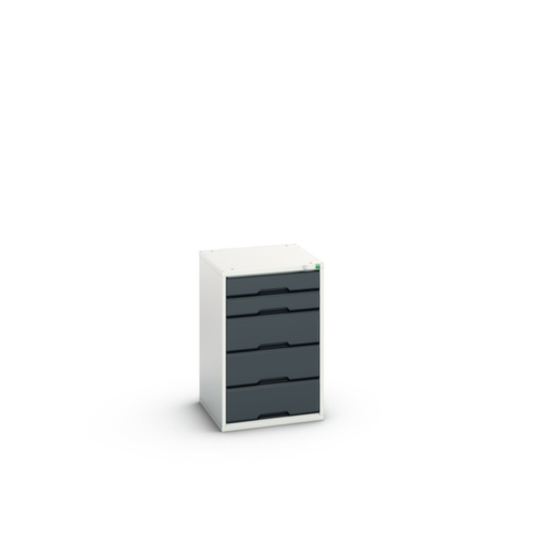 bott Schubladenschrank verso, 5 Schublade(n), RAL7035 Lichtgrau/RAL7016 Anthrazitgrau