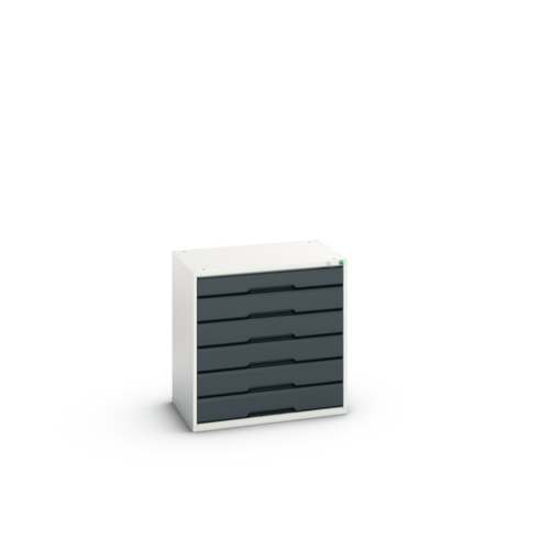 bott Schubladenschrank verso, 6 Schublade(n), RAL7035 Lichtgrau/RAL7016 Anthrazitgrau