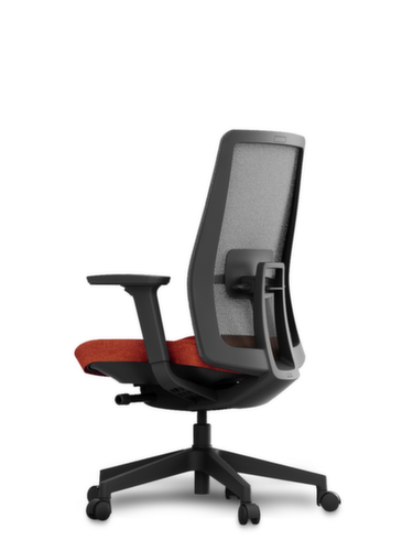 UDOBÄR Bürodrehstuhl K10 mit Synchronmechanik, Netzrückenlehne mit Rückenträger, rot