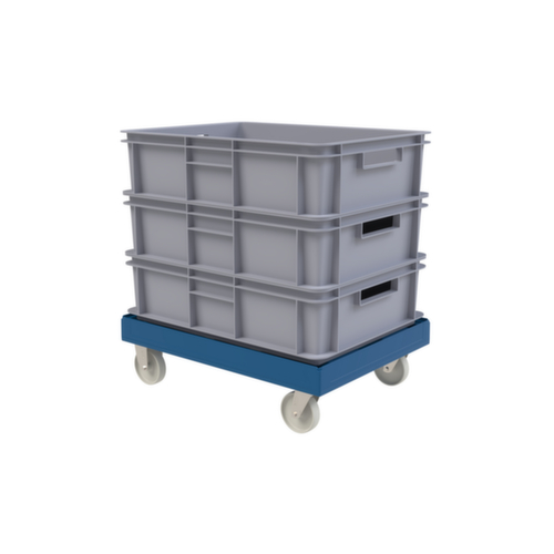 Transportroller FAVORIT XL mit Kunststoffladefläche, Traglast 300 kg, Polyamid-Bereifung