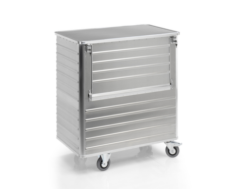 Gmöhling Alu-Kastenwagen mit klappbarer Wand, Inhalt 1050 l