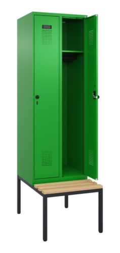 C+P Spind Evolo PLUS mit Sitzbank, Abteilbreite 300 mm