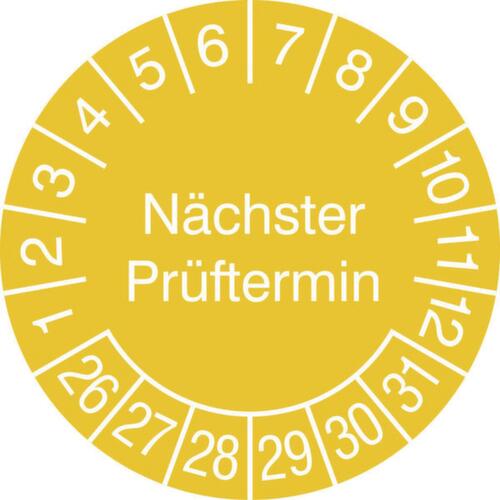 Prüfplakette mit Jahresfarbe