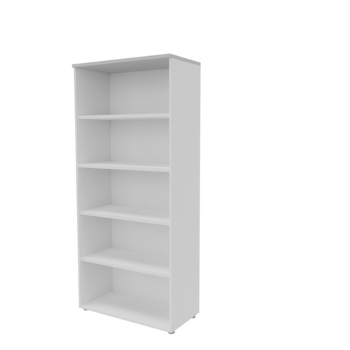 Quadrifoglio Büroregal Practika, Breite 900 mm, 5 OH, weiß/grau