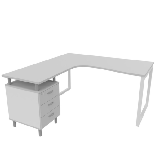 Quadrifoglio Büro-Set Practika mit 1 Schreibtisch, 1 Standcontainer