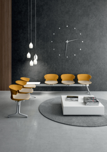 Quadrifoglio Traversenbank mit Kunststoffsitzen, Breite x Tiefe 1170 x 510 mm