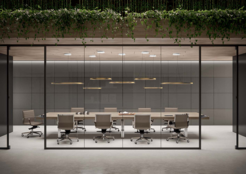 Quadrifoglio Konferenztisch T45, Breite x Tiefe 4200 x 1400 mm, Platte Ulme