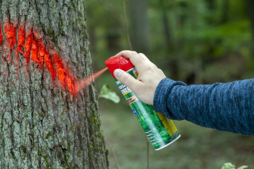 a.m.p.e.r.e. Markierfarbe Universal Marker für die Forstwirtschaft, blau fluo