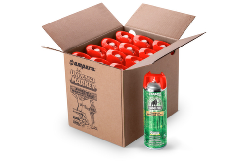 a.m.p.e.r.e. Markierfarbe Universal Marker für die Forstwirtschaft, rot fluo