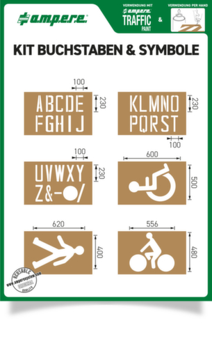 a.m.p.e.r.e. Schablonen-Set für Bodenmarkiergerät