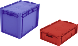 BITO Euronorm-Stapelbehälter mit zweiteiligem Klappdeckel