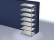 hofe System-Steckregal in mittelschwerer Bauart, Höhe x Breite x Tiefe 3000 x 1310 x 835 mm, 7 Böden