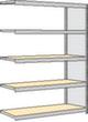regalwerk Spanplatten-Steckregal mit Böden, Höhe x Breite x Tiefe 2000 x 1695 x 426 mm, 5 Böden