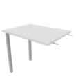 Quadrifoglio Anbautisch Practika für Schreibtisch mit 4-Fußgestell, Breite x Tiefe 800 x 600 mm, Platte weiß