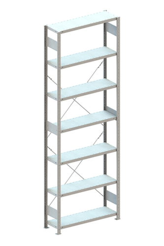 META System-Steckregal CLIP, Höhe x Breite x Tiefe 3000 x 1056 x 336 mm, 7 Böden