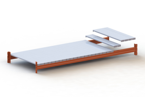 META Boden mit Stahlpaneelen Multipal S für Weitspannregal, Breite x Tiefe 2700 x 800 mm Standard 1 L