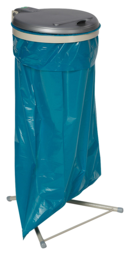 VAR Müllsackständer, für 120-Liter-Säcke, kieselgrau, Deckel silber Standard 1 L
