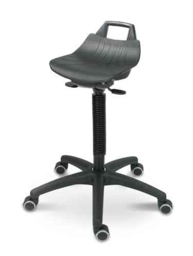 Höhenverstellbare Stehhilfe, Sitzhöhe 520 - 710 mm, Gestell schwarz Standard 1 L