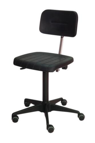 ESD-Arbeitsstuhl, Sitz PU-Schaum mit Stahleinlage schwarz, mit Rollen Standard 1 L