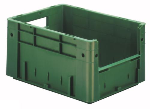 Euronorm-Stapelbehälter mit Eingriff, grün, Inhalt 17,5 l Standard 1 L
