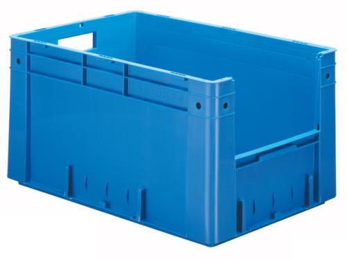 Euronorm-Stapelbehälter mit Eingriff, blau, Inhalt 60 l Standard 1 L