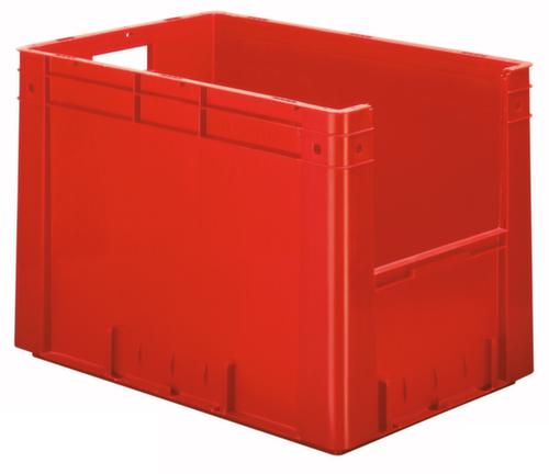 Euronorm-Stapelbehälter mit Eingriff, rot, Inhalt 80 l Standard 1 L