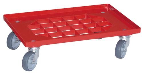 Kastenroller-Set mit Gitterladefläche, Traglast 250 kg, rot Standard 1 L