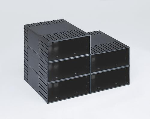 Gehäuse für Schubladensystem, schwarz, Breite 162 mm Standard 1 L
